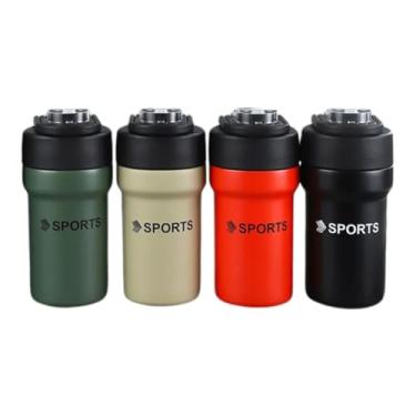 Imagem de Garrafa Térmica Copo Inox 500ml Canudo Alça Esporte Academia