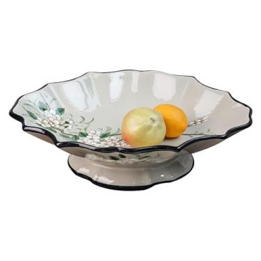 Imagem de fruteira cesta Cesta de frutas e vegetais de bancada, tigela requintada de cerâmica, prato de frutas, casa, sala de estar, mesa de café, jantar bancada