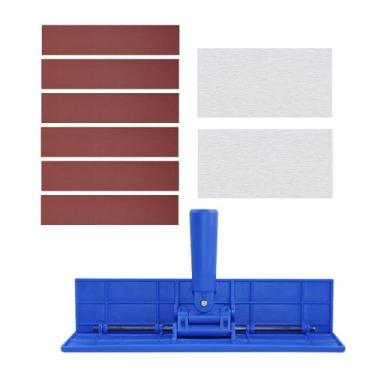 Imagem de Bothyi Suporte de lixa, ferramenta de polimento de massa de canto interno, lixadeira manual de drywall, lixadeira de parede com cabeça de lixamento autoadesiva, conjunto de suporte de lixa