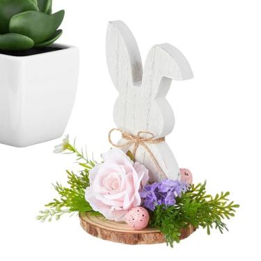 Imagem de Decoração De Coelho Para Mesa,Adorável Centro de Mesa Coelho com Laço | Com Laço E Decorações De Da Páscoa - Para Decoração De Primavera Interior Festival E Bandeira Em Camadas