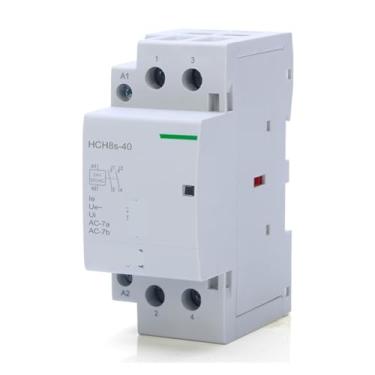 Imagem de Contator HCH8s-63 DC 2P 40A 63A 2NO 1NO1NC AC24V DC24V Contator doméstico Tipo de trilho 50Hz/60Hz (2P 40A 1NO1NC DC24V)