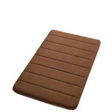 Imagem de Forro de Banheiro Antiderrapante e Absorvente Macio Secagem Rápida para Banheiro Lavabo 60x40cm(LISTRAS MARROM,1)