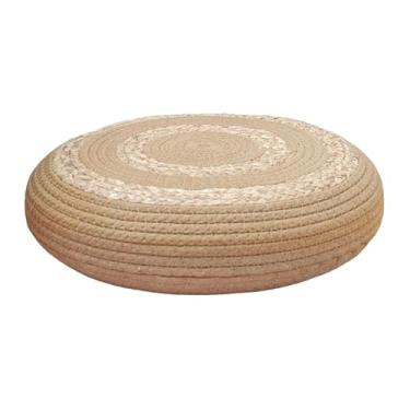 Imagem de Kuntesetty Almofada de Chão Tatami, Almofada de Chão Artesanal Criativa, Almofada de Cadeira Portátil, Tapete para Assento, Almofada para Sentar No Terraço, Quar, 40 Cm de Diâmetro