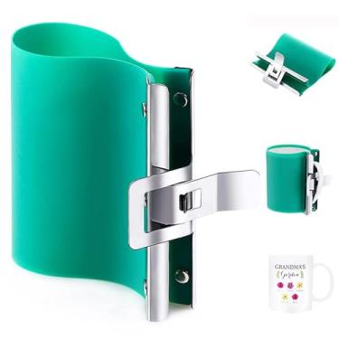 Imagem de WER Envoltório de caneca de silicone de sublimação 3D, fixação de copo de 325 ml para copos de impressão por transferência (1 pacote)