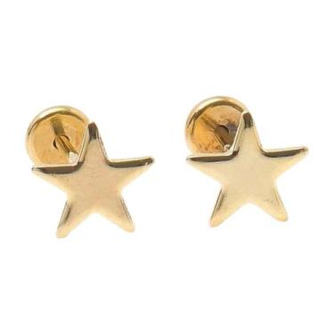 Imagem de Brinco Estrela Lisa Folheado a Ouro para Bebês e Crianças - Family Col