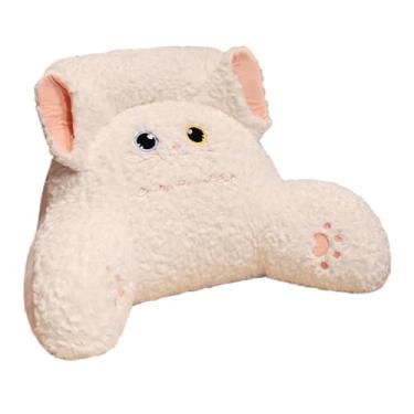 Imagem de Travesseiro para costas de gato, Travesseiro de apoio para costas de gato - Almofada traseira de animal de pelúcia,Almofada de leitura recheada, almofadas de cintura para adultos e crianças, almofada