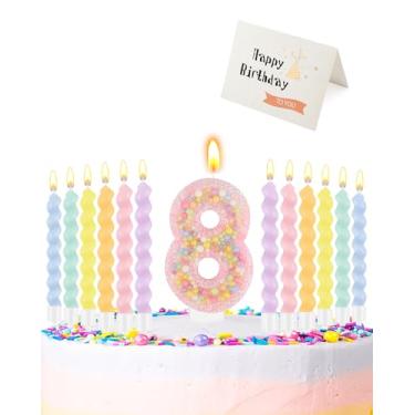 Imagem de Vela de aniversário para bolo, (número 8)