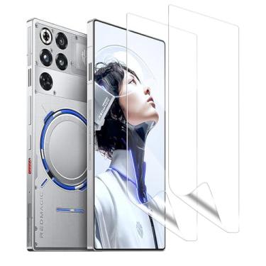 Imagem de QWFORQW [Pacote com 2 protetores de tela para ZTE nubia RedMagic 11 Pro/11 Pro+, filme de hidrogel [alta sensibilidade, não vidro, HD] Película protetora