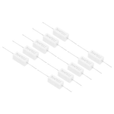 Imagem de Generic Resistores de 470 Ohm, 10 peças, 5W, kit de resistores de cimento cerâmico, tolerância de 5%, para adaptadores de energia, placa de circuito de áudio e TV