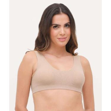 Imagem de Sutiã Top Sem Bojo Alças Largas Marisa-75560, Bege, G