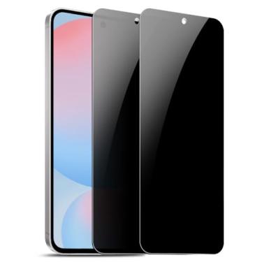 Imagem de DIACUBE Pacote com 2 protetores de tela de privacidade para Samsung Galaxy S24 FE [anti-espião de 27°] Película PET ultrafina revestida com vidro duplo 9H 【Sensor de impressão digital não funciona com