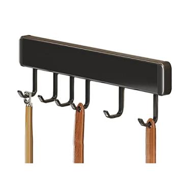 Imagem de KEG801302 Gancho dobrável para casaco e chapéu, gancho para cabide de 2 maneiras, para instalação de parede, cabide de casaco, suporte de roupas para banheiro, cozinha, quarto, corredor, preto, branco
