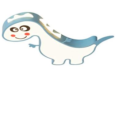 Imagem de Luminária de teto moderna infantil com LED em formato de dinossauro, com intensidade de luz ajustável, ideal para quartos de meninos e meninas, com um toque romântico e aconchegante. Ideal p