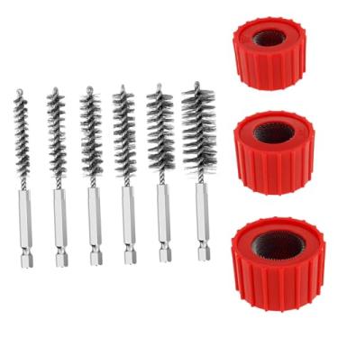 Imagem de KiBcsLic Kit de limpeza de tubos de cobre de 1/2", 3/4" e 1", escova de limpeza para tubos, ferramenta de encanamento fácil de usar para, 6 Escovas