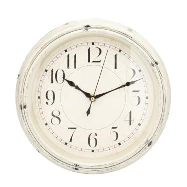 Imagem de AKAZA Relógio de parede vintage de 30 cm, relógio de cozinha silencioso operado por bateria - decoração de parede para sala de estar, cozinha, escritório, sala de aula, quarto e decoração de casa de