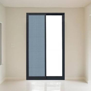 Imagem de Porta Correr com tela Mosquiteira 1,50x2,15m Vidro Temperado 6mm Fábri