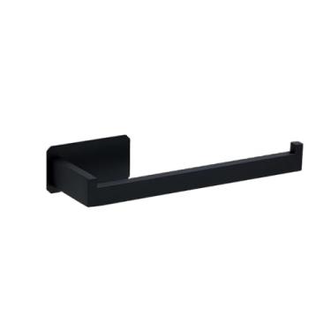 Imagem de Toalheiro Anel de Toalha Suporte de Papel Sem Perfuração Aço Inoxidável 304 Preto Ouro Prata Conjunto de Ferragens de Banheiro Acessórios de Banheiro, Preto, Rolo de Papel 2