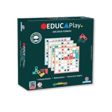 Imagem de Brinquedo educativo de madeira encaixa formas 6 desafios - polibrinq