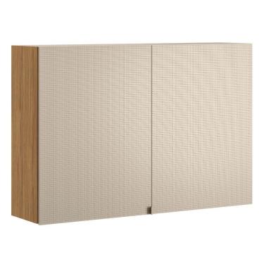 Imagem de Armário Aéreo Art 2 Portas 120 Cm Kit's Paraná Cor:freijó Soft