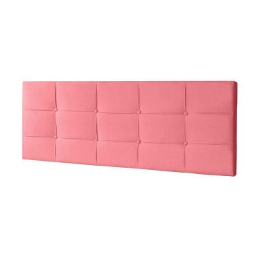 Imagem de Cabeceira Painel Casal 1,40m Roma Suede Rosa
