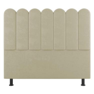Imagem de Cabeceira Cama Box Casal Queen Size Lana 160cm Sintético Bege - Abmaza