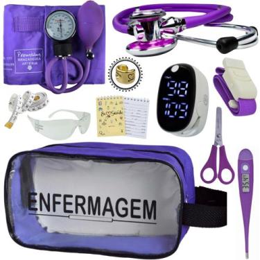 Imagem de Kit Enfermagem Aparelho Pressão Esteto Frete Grátis Promocao - Love Sa