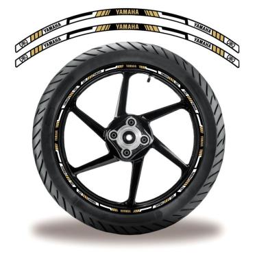 Imagem de Adesivo Refletivo Friso Roda Moto Yamaha Bege Bege 1