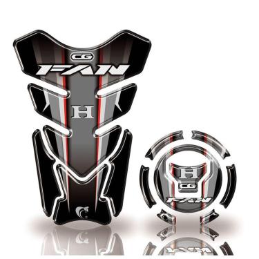 Imagem de Adesivo Protetor Tanque E Bocal Honda Cg Fan + 2018 Preto