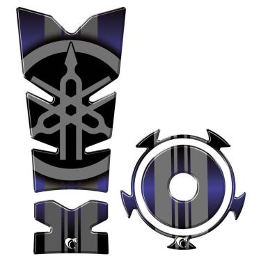 Imagem de Kit Protetor Tanque E Bocal Adesivo Moto Yamaha Fz15 Ano 2022/2023 Azul