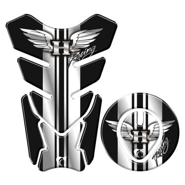 Imagem de Protetor Tanque E Bocal Adesivo Moto Asa Honda Até 2017 Preto Preto