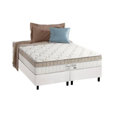 Imagem de Cama Box Queen: Colchão Molas Masterpocket Ensacadas Anjos King Best + Base Branco(158X198)