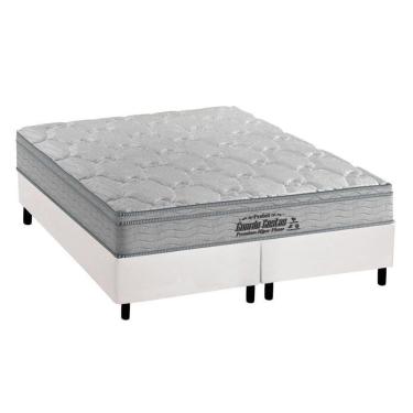 Imagem de Cama Box Queen: Colchão Espuma Probel D40 Guarda Costas Premium Hiper Firme + Base White(158X198)