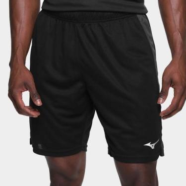 Imagem de Bermuda Mizuno Root Mesh 2 Masculina, Preto, Chumbo, GG