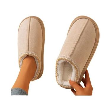 Imagem de Botas De Inverno Femininas Com Pelúcia Fuzzy, Antiderrapantes, Sola Ma