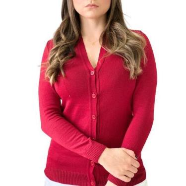 Imagem de Casaco Feminino Aberto Inverno Blusa De Frio Moda - Calu Tricot, Verme