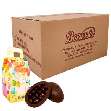 Imagem de Ovo de Páscoa Chocolate ao Leite 120gr / Caixa c/ 12 Unds Borússia Cho
