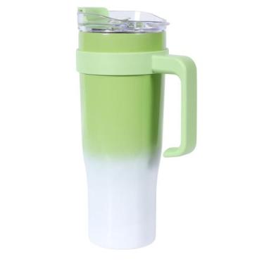 Imagem de Copo Térmico Inóx Com Canudo E Tampa Grande 1200Ml 1.2Litros - Tesla S