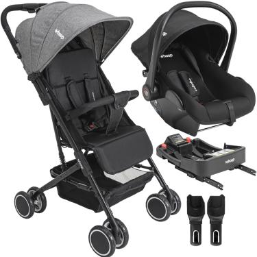 Imagem de Carrinho de Bebe Bebe Conforto Colinho Base ISOFIX Kiddo Mascote Grafite