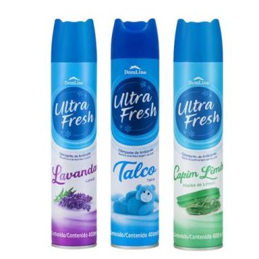 Imagem de Kit Neutralizador Ultra Fresh Capim Limao + Talco + Lavanda - Domline