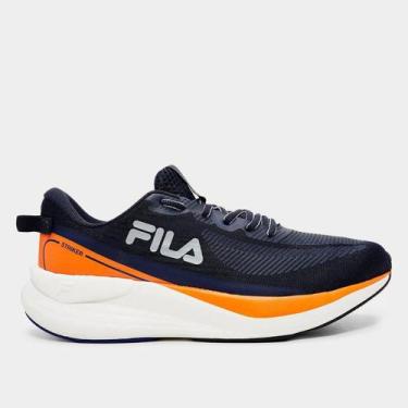 Imagem de Tênis Fila Striker Masculino, Marinho, Laranja, 39