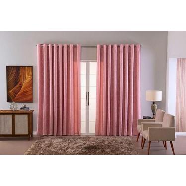 Imagem de Cortina Sala Quarto Decoraçao Jacquard Tecido Luxo 2,70X2,30 - Bf Conf