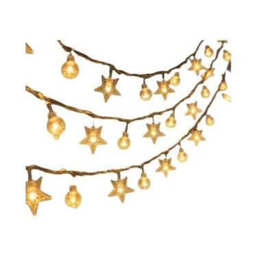 Imagem de Luzes De Natal Em Forma De Floco De Neve LED, Lâmpada De Fada Para Dec