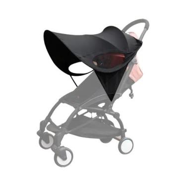 Imagem de Capota Protetora Universal Preta À Prova De Vento Para Carrinho De Beb