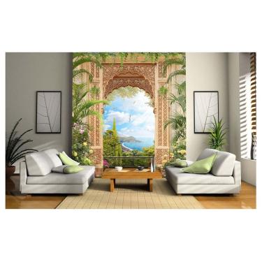 Imagem de Papel De Parede Paisagem Digital Jardim Mar 3D Dav29