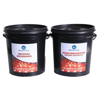 Imagem de Resina Epóxi Ouro + Endurecedor Porcelanato Líquido 15Kg