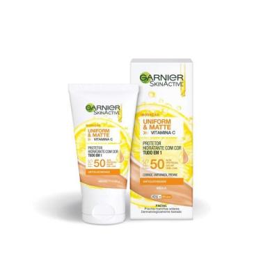 Imagem de Protetor Hidratante Garnier Uniform&Matte Cor Média - 40g - Garnier Sk