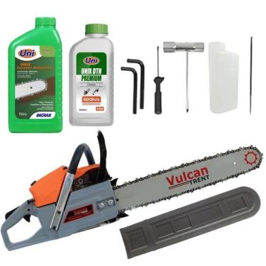 Imagem de Motosserra a Gasolina Uso Pesado Robusta Sabre de 50cm 62cc 4hp Kit Co