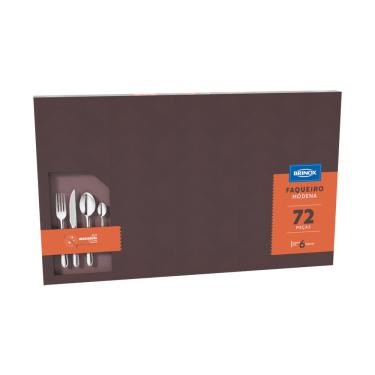 Imagem de Faqueiro Brinox Módena 72 Peças Aço Inox