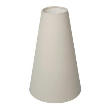 Imagem de Cúpula de Abajur 10x22x35cm Cone Tecido Algodão Soquete Nacional Ref 0