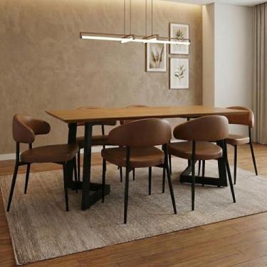 Imagem de Conjunto Sala de Jantar com Mesa 180cm Toronto e 6 Cadeiras Bless Yesc